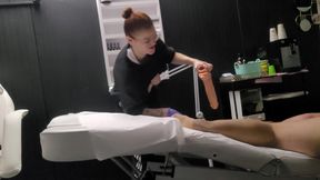 After Massage, Pegging Compilation, Masseuse Pegg Him by Dildo or Strapon Making Huge Cumshots