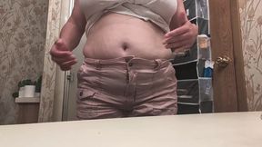 Ripping A Big Fart in the Bathroom After Drinking Milk - Very Bloated Belly Too
