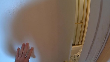Stepson caught peeping on stepmom in the shower gets sex (POV)