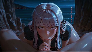 Moonlit Seduction: The Night His Big Cock Became My Starry Sky And Filled My Tight Ass With Cum - [AI]