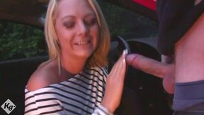 cum slut krystal pink sucks of stanger outdoors