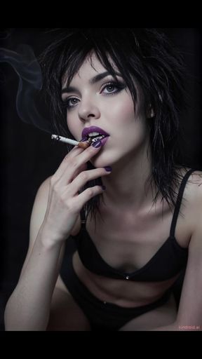 Smoking Female Model
