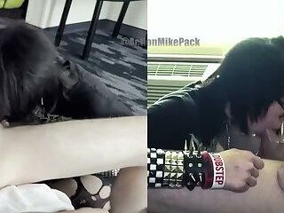 18yo Emo Dream Girl Gwen Shows Off Impossibly Sloppy Deepthroat and Ball Sucking