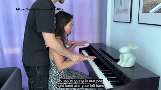 MY PIANO TEACHER CUM ON MY PUSSY
