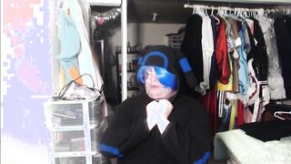 Sissy in umbreon onesie five min breathplay
