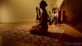 Naked Yoga at Night... Wanna Stretch Me Out?