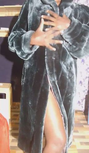 Female in fur coat