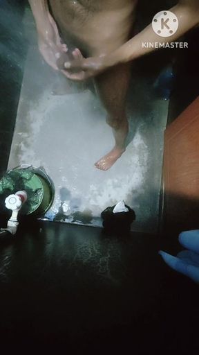 My Stepsister See Me During Naked Bathing. She Just Look My Huge Cock and She Got Afraid.