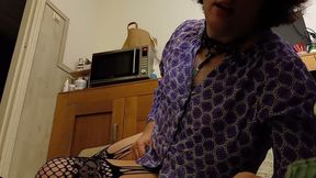 Femboy cumming in lingerie