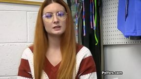 Blonde bombshell in specs rides roughneck's raw rod