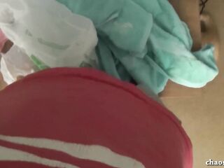 Ex Girlfriend Nicole in Pajamas Playing with Boobs