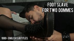 Pathetic Slave Licks Nara and Venus Dee’s Sweaty Feet And Boots (1080p - EN sub - foot slave - humiliation - femdom)