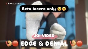 EDGE AND DENIAL 🥵🤭 JOI Video for Sock Sniffing beta l0sers