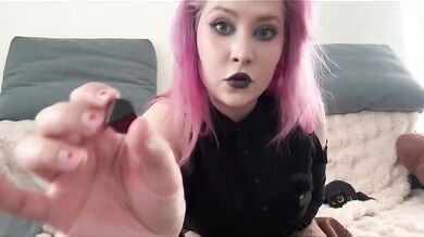 Pink Haired Goth Domme Gags Him Dice Feet Joi Dirty Talk Big Tits Amateur