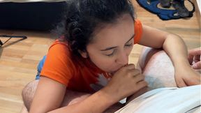 My stepsister puts my cock inside her instead of her toy
