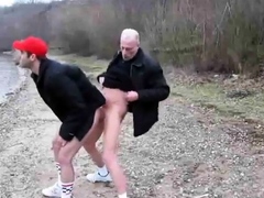 Bareback Boning in the Brisk Outdoors with Horny Amateurs