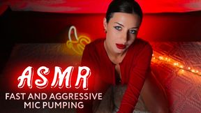 ASMR. A sexy brunette Fast and Aggressive Mic Pumping Your Cock On Her Knees. Amy Haze