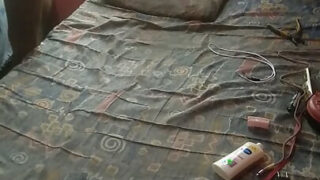 Masturbation, riding &#8211; public close up clip of amateur slave gay fucking own ass