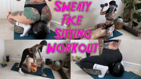 Sweaty Face Sitting Workout with Mistress Patricia Maz Morbid #facesitting #gymfetish @mazmorbidfetish