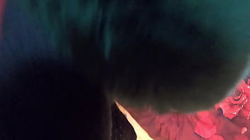 Green Downjacket Blowjob &ndash_ Shiny Fetish &amp_ Cum on Coat