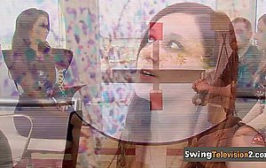 Swingers couples are having a hot orgy in the Red Room tonight