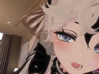 Slutty femboy maid catches u wanking...