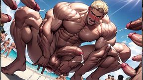 insane gay orgy on a caribbean island. gay porn daddy pat 1