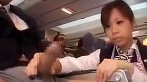 japanese stewardess handjob 3