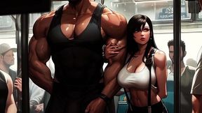 Tifa meets interesting people on the Midgar Train.