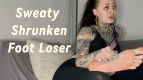 Sweaty Shrunken Foot Slave POV – Giantess Fetish, Smelly Socks, Toe Smushing & Verbal Taunting | Mistress Mercy Rage