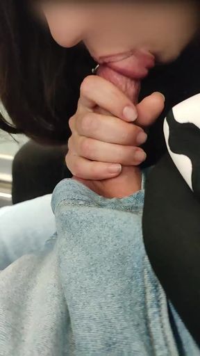 Public blowjob in the subway by a German amateur girl