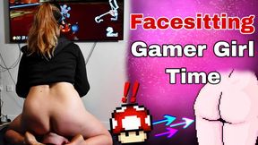 Facesitting Gamer Girl Time! Femdom Pussy Ass Eating Smother