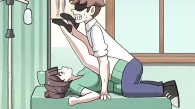 Blonde Nerd Gets Rough Creampie in Hentai Game