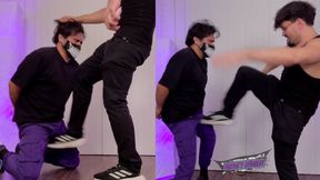 Rex Bashes Beasty’s Balls! Gay Ballbusting, Amateur CBT
