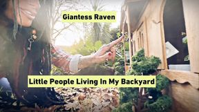 GIANTESS RAVEN FINDS BACKYARD TINY HOME