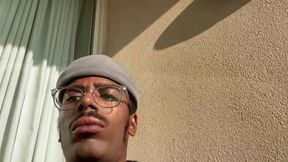 Hotel Balcony Jerk Off: Public Gay Masturbation With stunning Views
