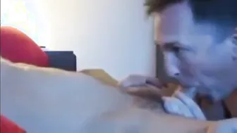Married dad gives his married neighbor a blowjob