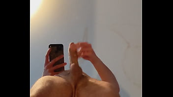 Jerking it over mirror