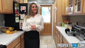 Kayley Gunner Realtor Strips Big Tits - Shaved Pussy Ride &amp; Booty Cumshot