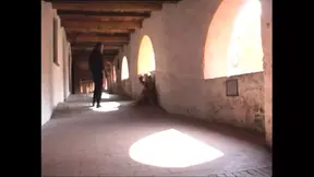 Skinny teen gets double penetration and sucks both cocks