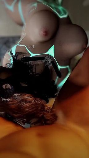 Robot Girl Standing Throat Fucking