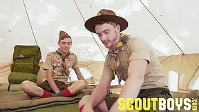 Sexy, Smooth Scout Boys Wrestle Then Bang Bareback In Tent