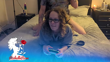 Freeuse Gamer Girl Gets Dogged and Creampied part 2