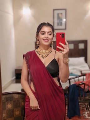 Indian woman in red sari