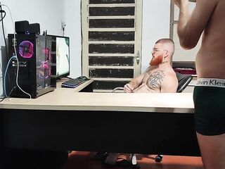 Behind the scenes, hardcore banging with a sexy, large-assed cutie.