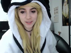 Curly Blonde Teen Records Solo Dildo Masturbation More at