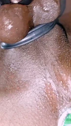 Tiny dick sissy pissing like a slave in chastity cage and butt plug try to scape chastity cage later   Clip 1