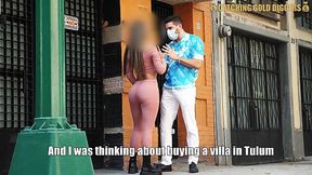Thick latina gets so interested by a rich guy that she immediately hops on his cock