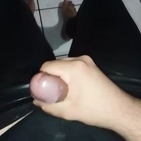 Masturbate with my vinyl pants