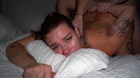 Latina GF deepthroats and rides monster cock in horny POV